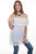 Scully Womens Ecru 100% Cotton Crochet Peasant S/S Blouse