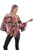 Scully Womens Black Multi Polyester Floral Print S/S Blouse