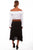 Scully Womens Black 100% Rayon Maxi Ruffle Skirt XL