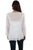 Scully Womens Ivory Polyester Swiss Dot L/S Blouse