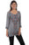 Scully Womens Gray 100% Viscose Bold Floral S/S Blouse