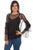 Scully Womens Black Nylon 2 Pc Swiss Dot L/S Tunic