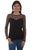 Scully Womens Black Nylon Swiss Dot L/S Tunic
