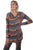 Scully Womens Multi-Color Acrylic Crossover Sweater