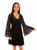 Scully Womens Two Piece Lace Black Cotton Blend L/S Dress