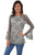 Scully Womens Sage Nylon Floral Lace L/S Tunic