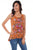 Scully Womens Mustard Viscose Floral Swirl S/L Blouse