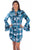 Scully Womens Teal Rayon Western Shirt L/S Dress