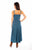 Scully Womens Electric Blue Rayon Multi-Fabric S/L Dress