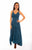 Scully Womens Electric Blue Rayon Multi-Fabric S/L Dress