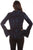 Scully Womens Black/Blue Cotton Blend Washed L/S Blouse