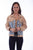 Scully Womens Tan/Blue 100% Cotton Two-Tone Denim Jacket