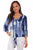 Scully Womens Blue Rayon Tie Dye S/S Tunic XL