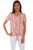 Scully Womens Rose Polyester Lattice S/S Blouse