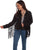 Scully Womens Black Cotton Blend Fringe Jean Denim Jacket