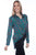 Scully Womens Turquoise Polyester Diamond Rows L/S Blouse
