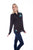 Scully Womens Cactus Embroidered Black 100% Viscose L/S Shirt