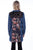Scully Womens Denim Cotton Blend Lace Back L/S Shirt