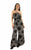 Scully Womens Strapless Ruffle Trim Black Lyocell S/L Jumpsuit