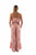 Scully Womens Strapless Ruffle Trim Dusty Pink Lyocell S/L Jumpsuit