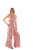 Scully Womens Strapless Ruffle Trim Dusty Pink Lyocell S/L Jumpsuit