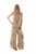 Scully Womens Strapless Ruffle Trim Toffee Lyocell S/L Jumpsuit