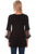 Scully Womens Tulle Crochet Black Rayon S/S Tunic