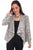 Scully Womens Drape Crossover Grey/White Polyester Blend Jacket