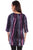 Scully Womens Vibrant Velvet Plum Nylon Viscose 3/4 Sleeve S/S Tunic
