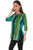 Scully Womens Vibrant Velvet Teal Nylon Viscose S/S Tunic