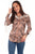 Scully Womens Brown Polyester Western Satin L/S Blouse