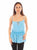 Scully Womens Pleated Turquoise Rayon Blend S/L Tank Top