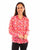Scully Womens Heart Print Pink Viscose L/S Blouse