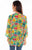 Scully Womens Tropical Print Tropical Viscose 3/4 Sleeve S/S Blouse