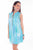 Scully Womens Radiant Eyelet Turquoise 100% Cotton S/L Dress