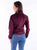 Scully Womens Embroidered Velvet Burgundy Cotton Blend Cotton Jacket