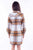 Scully Womens Plaid Flannel Camel Cotton Blend L/S Dress