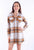 Scully Womens Plaid Flannel Camel Cotton Blend L/S Dress