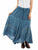 Scully Womens Adorned Multi Panels Blue 100% Rayon Skirt