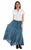 Scully Womens Adorned Multi Panels Blue 100% Rayon Skirt
