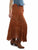 Scully Womens Adorned Multi Panels Rust 100% Rayon Skirt