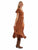 Scully Womens Soutache Rose Print Rust 100% Rayon Cap Sleeve Dress L