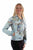 Scully Womens Feather Color Pops Pastel Blue Cotton Blend Cotton Jacket