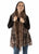 Scully Womens Houndstooth Trim Brown 100% Acrylic Cardigan Sweater