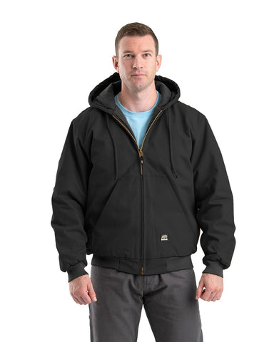 Berne Apparel Mens Heritage Duck Hooded Active Black 100% Cotton Cotton Jacket