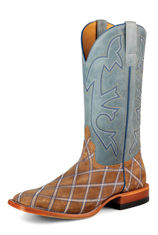 Horse Power by Anderson Bean Mens Gray Sinsation Leather Cowboy Boots 8 EE