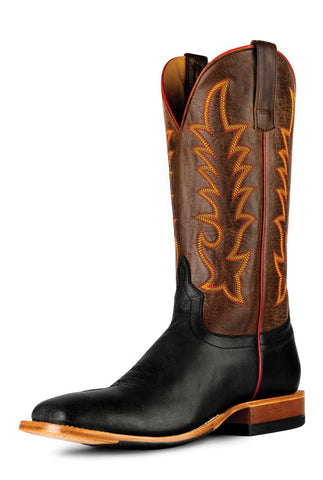 Horse Power Mens Flynn Brown/Black Leather Cowboy Boots