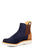 Horse Power Mens 6in Swedge Marine Blue Leather Ankle Boots
