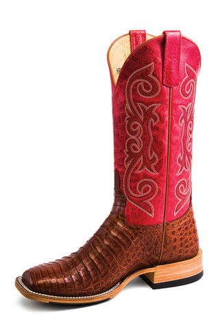 Horse Power by Anderson Bean Mens Brandy Caiman Top Hand Cowboy Boots 12 EE