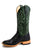 Horse Power Mens Emerald Explosion Black Full Quill Ostrich Cowboy Boots